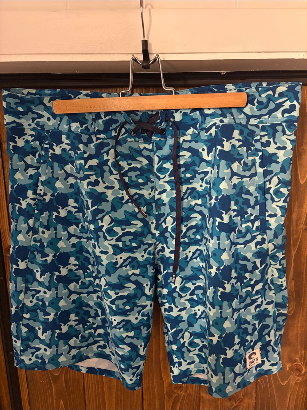 Costa Blue Camouflage Men's Board Shorts